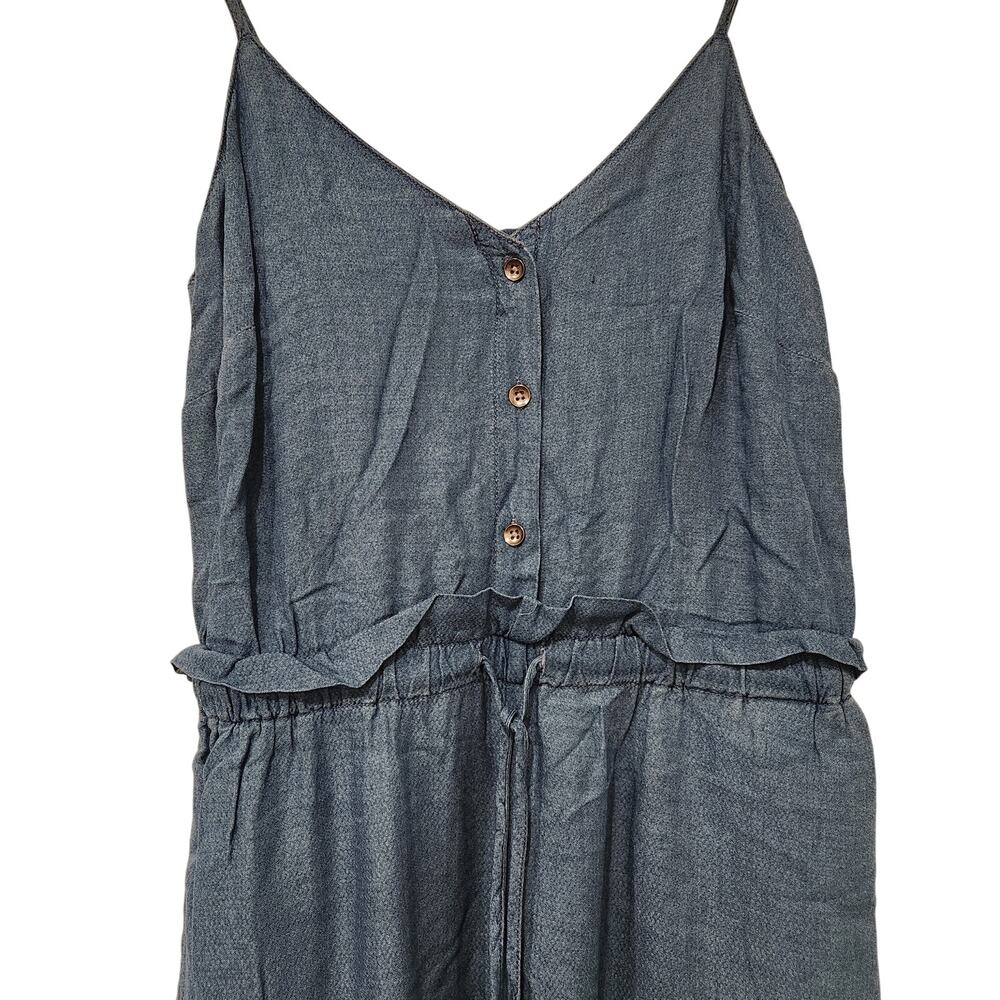 Splendid chambray Paperbag Tie Waist blue Jumpsuit size small - Picture 6 of 9